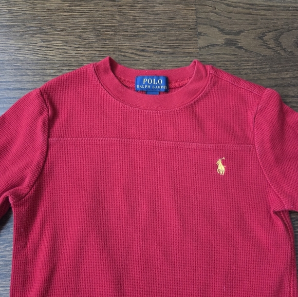 Lot Of 2 Polo by Ralph Lauren Kids Red Long Sleeve and Polo Shirt Sz.5. (P2) - Picture 2 of 5